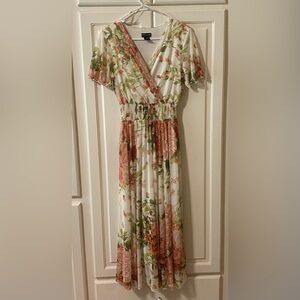 Floral Maxi dress with chiffon overlay